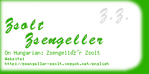 zsolt zsengeller business card